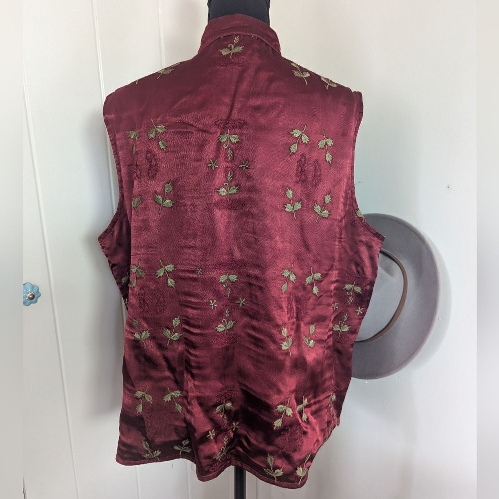 Vtg Coldwater Creek Patchwork Wool Embroidered Ve… - image 5